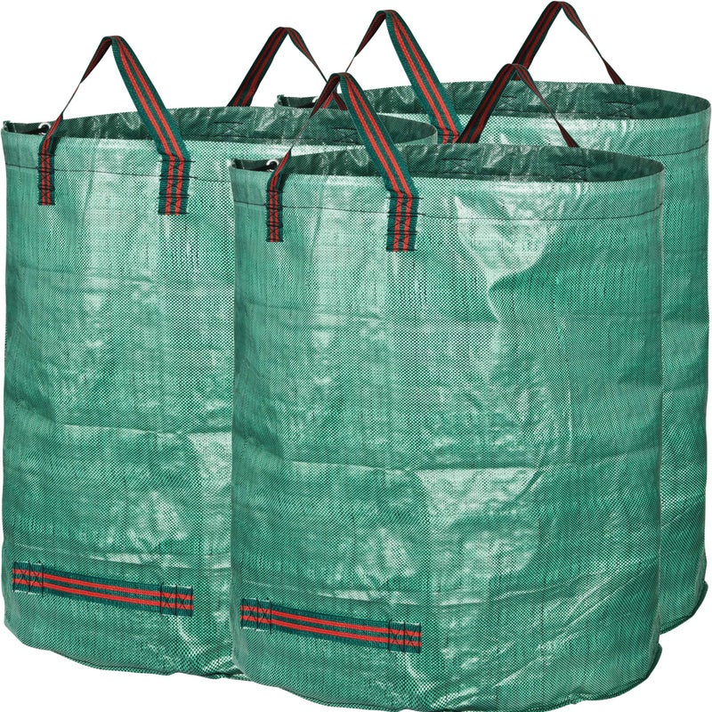 GardenMate أكياس نفايات الحدائق القابلة لإعادة الاستخدام من جاردن ميت 3 عبوات سعة 80 جالون (H33، D26 بوصة) - أكياس نفايات الفناء - Image 1